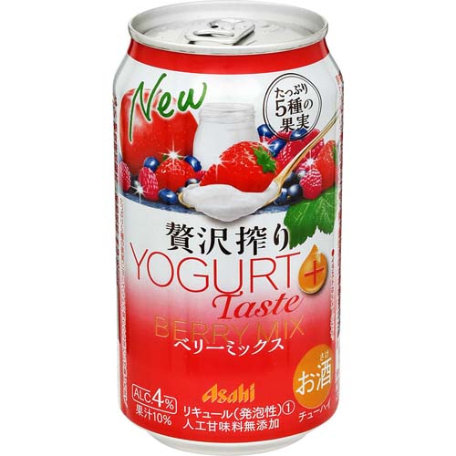 アサヒ 贅沢搾りプラスベリーミックスヨーグルトテイスト ３５０ｍｌ