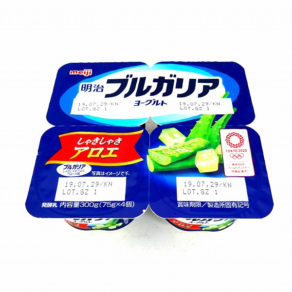 明治 ブルガリアヨーグルト しゃきしゃきアロエ ７５ｇ ４個 ネットスーパー トキハオンラインショップ