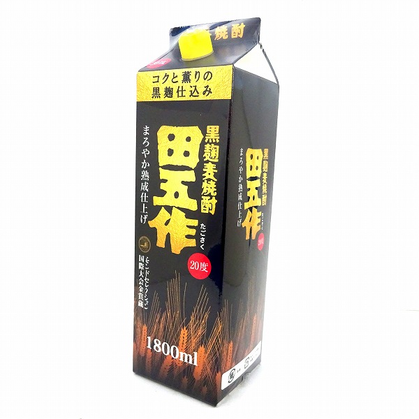 老松酒造 黒麹麦焼酎 田吾作 ２０度パック １８００ｍｌ: ネットスーパー｜トキハオンラインショップ